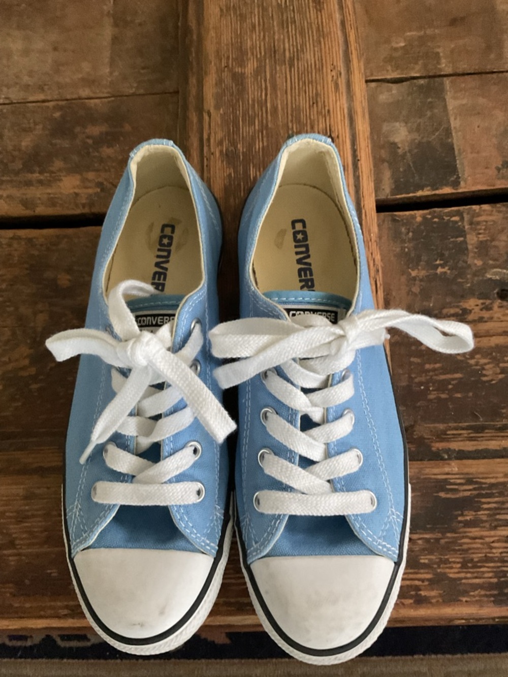 Converse Kids Low Top Sneakers in Sky Blue with White Accents